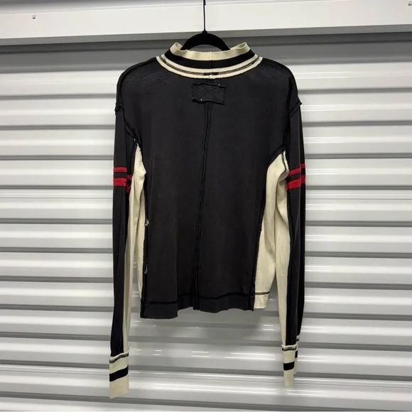 We The Free Black and Cream Long Sleeve Top - Picture 4 of 7